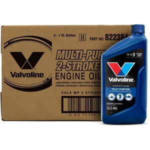 imageValvoline 2Stroke MultiPurpose TCW3 Motor Oil 1 Quart1 QT  Case of 6