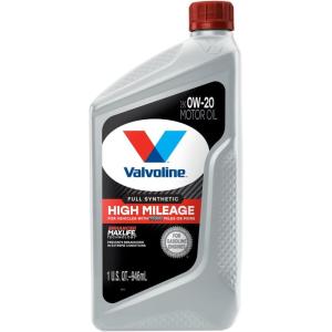 imageValvoline High Mileage with MaxLife Technology SAE 5W20 Synthetic Blend Motor Oil 5 QTFull Synthetic High Mileage