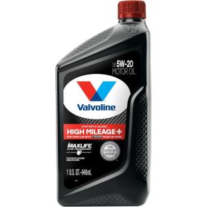 imageValvoline High Mileage with MaxLife Technology SAE 5W20 Synthetic Blend Motor Oil 5 QTHigh Mileage 150K