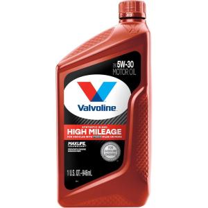 imageValvoline High Mileage with MaxLife Technology SAE 5W20 Synthetic Blend Motor Oil 5 QTHigh Mileage