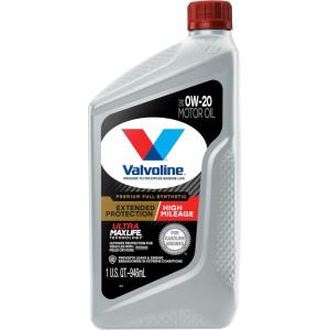 imageValvoline High Mileage with MaxLife Technology SAE 5W20 Synthetic Blend Motor Oil 5 QTPremium Full Synthetic High Mileage