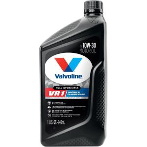 imageValvoline VR1 Racing Synthetic SAE 10W30 Motor Oil 1 QTFull Synthetic VR1