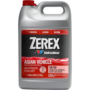 imageZerex Asian Vehicle Green 5050 ReadytoUse Antifreeze Coolant 1 GallonAsian Red